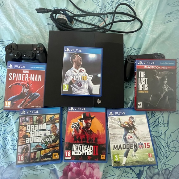 Sony PlayStation 4 Console with DualShock Controllers - Black